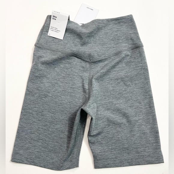 Nike Women's One Logo Mid-Rise Dri-Fit 7" Bike Shorts Iron Grey/Heather Size:XS - Picture 10 of 11